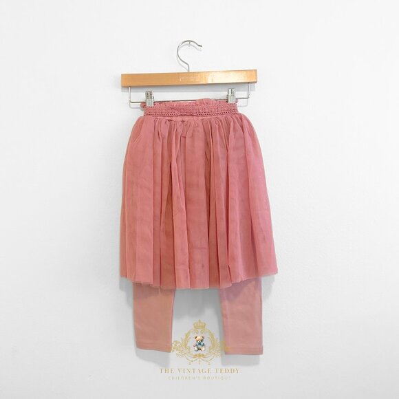 NWT Pretty Girls Tutu Skirt & Leggings Princess Ballerina Tulle Blush Pink 2T - Picture 3 of 5